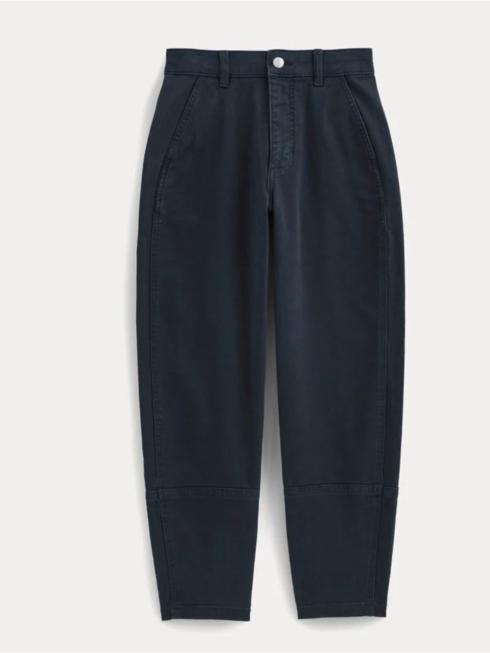 Everlane Utility Bartel Pant navy blue pockets organic cotton